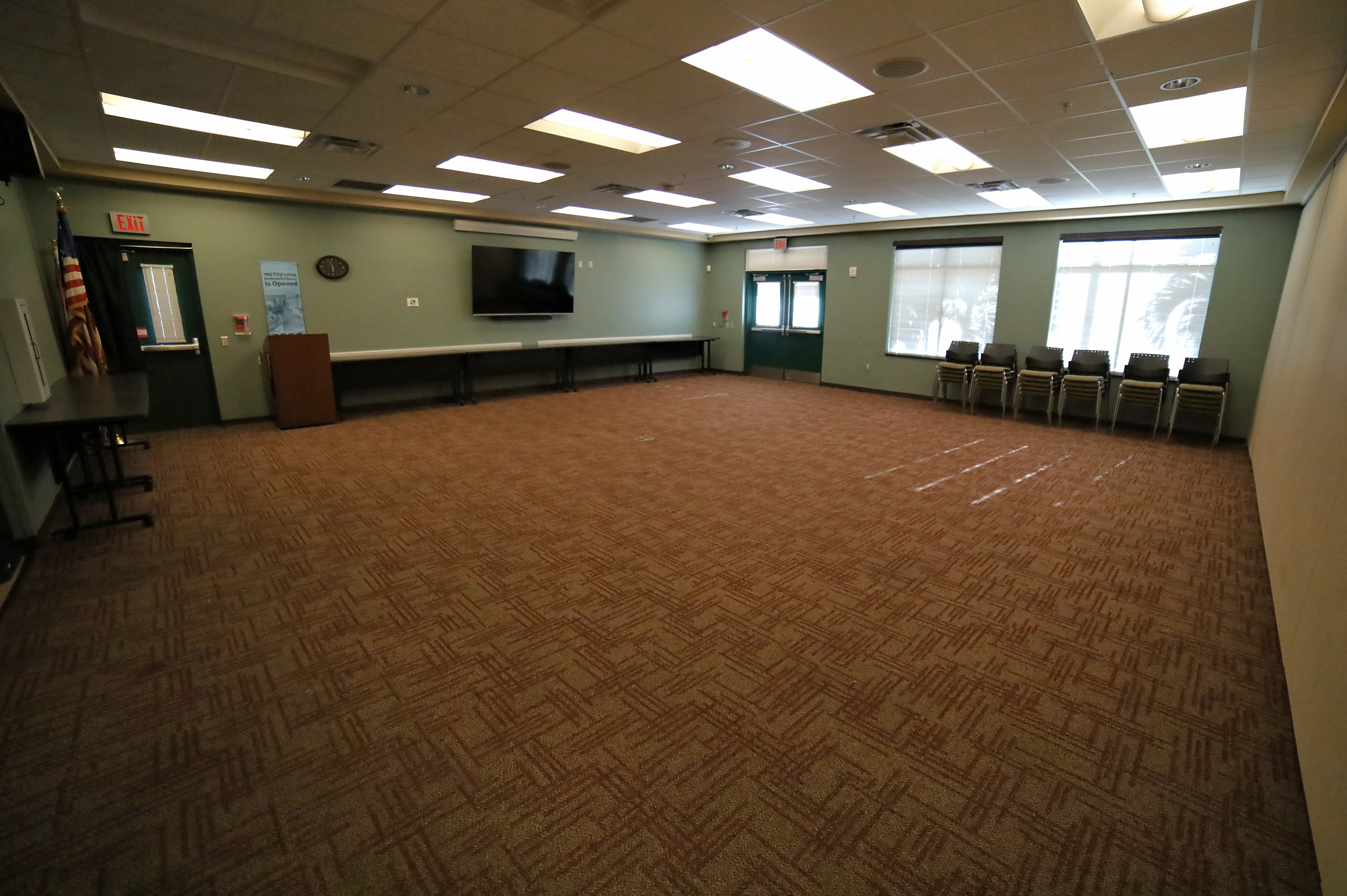 Interior shot of Meeting Room B showing an open room