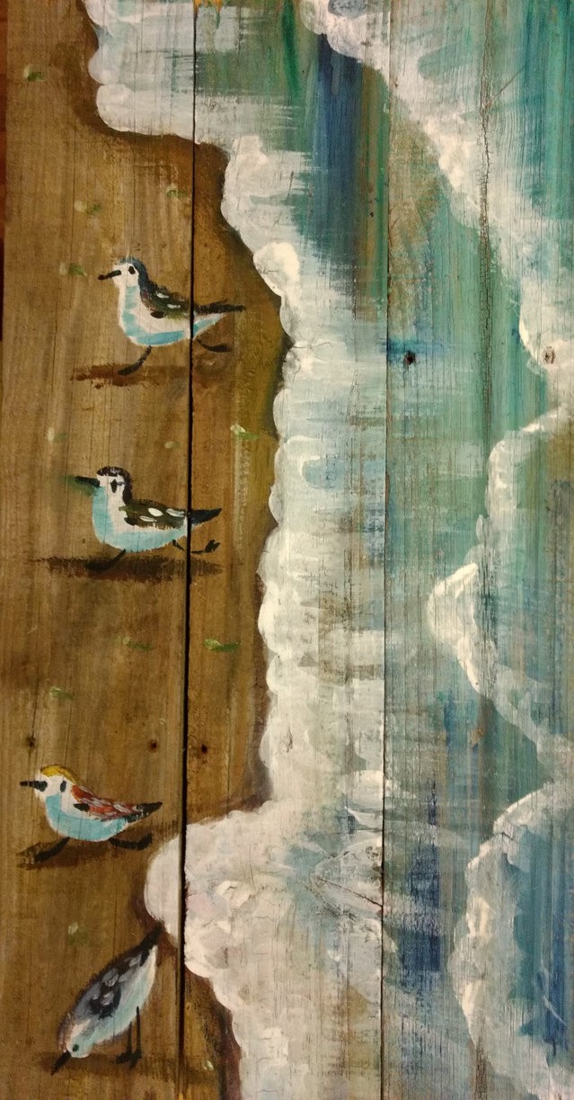 Sandpipers on the Seashore painting