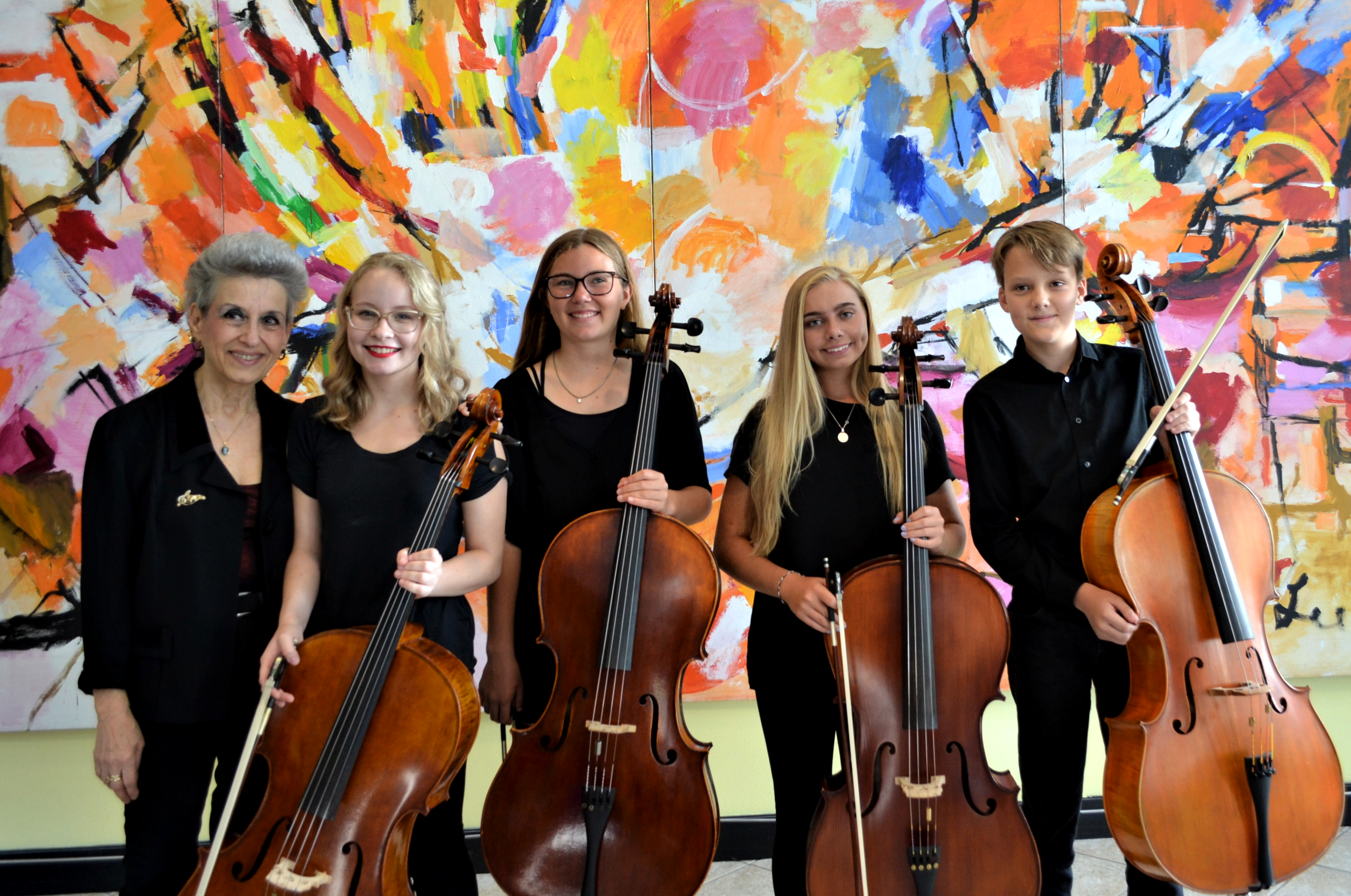 Pinellas North Cello Ensemble group photo