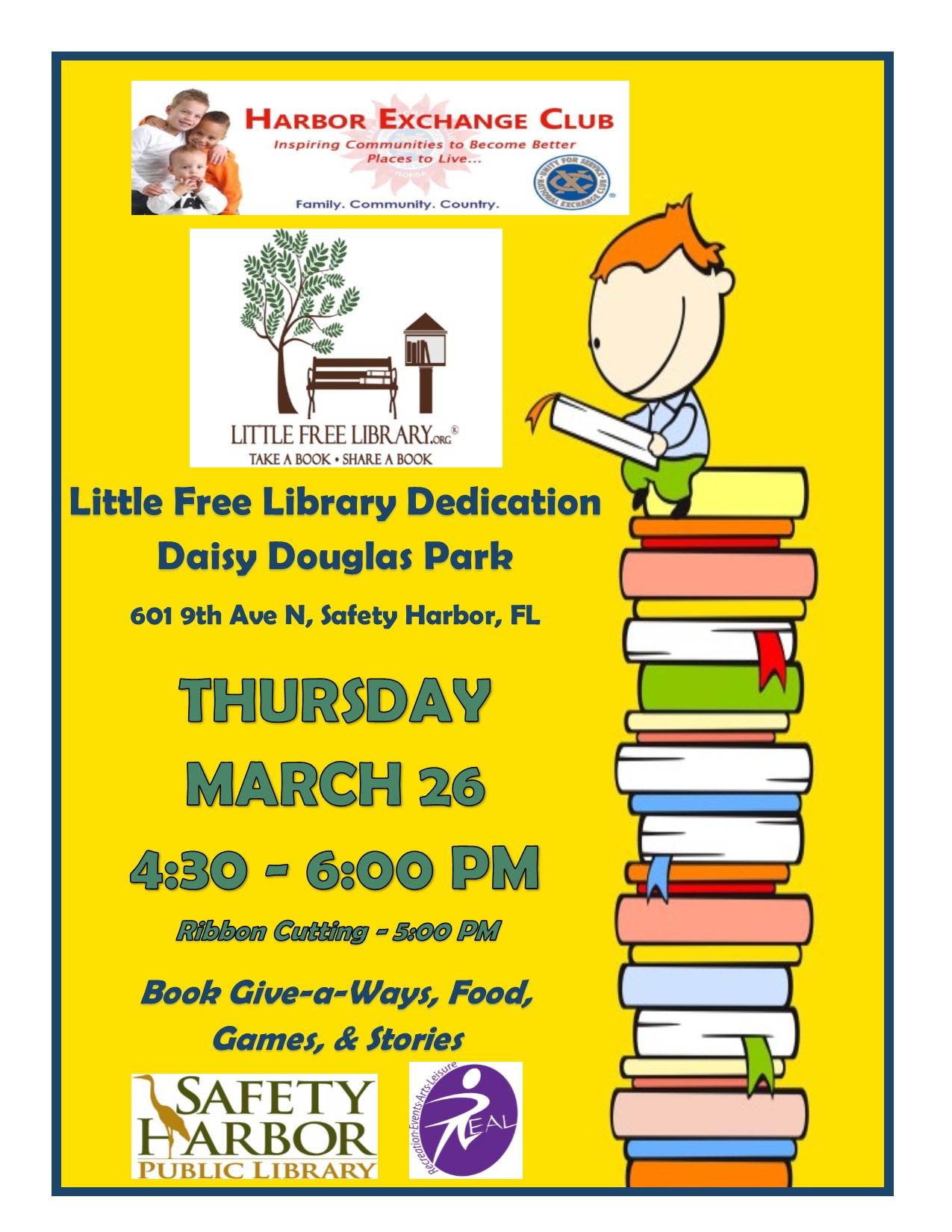 Little Free Library Dedication Flyer