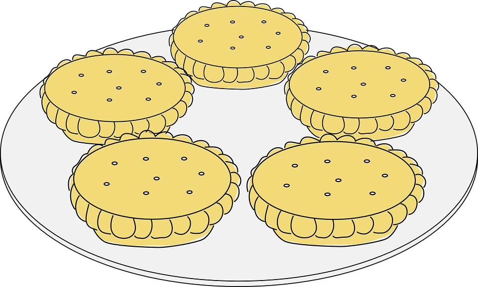 pies on tray