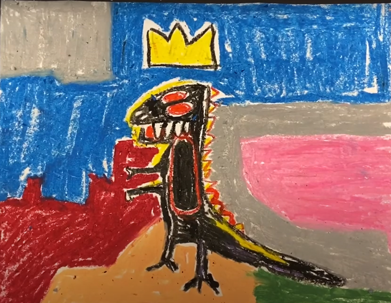 T-Rex with a Crown art