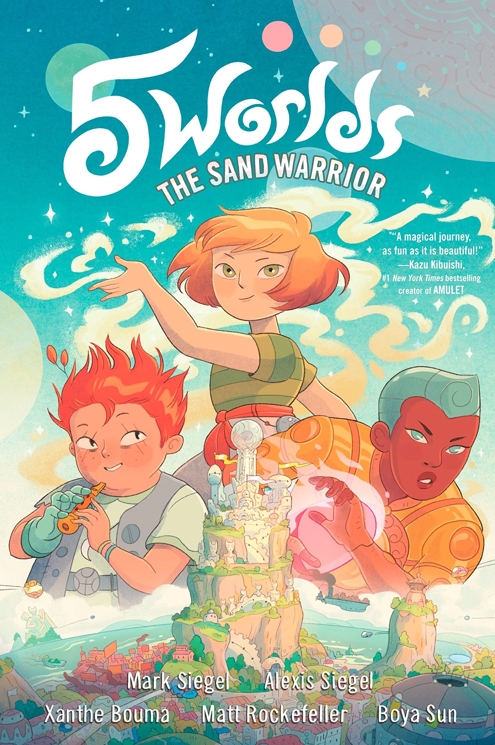 5 Worlds: The Sand Warrior graphic novel book cover