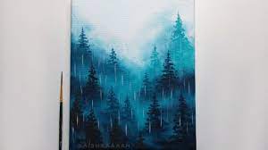 Rainy Forest Painting 