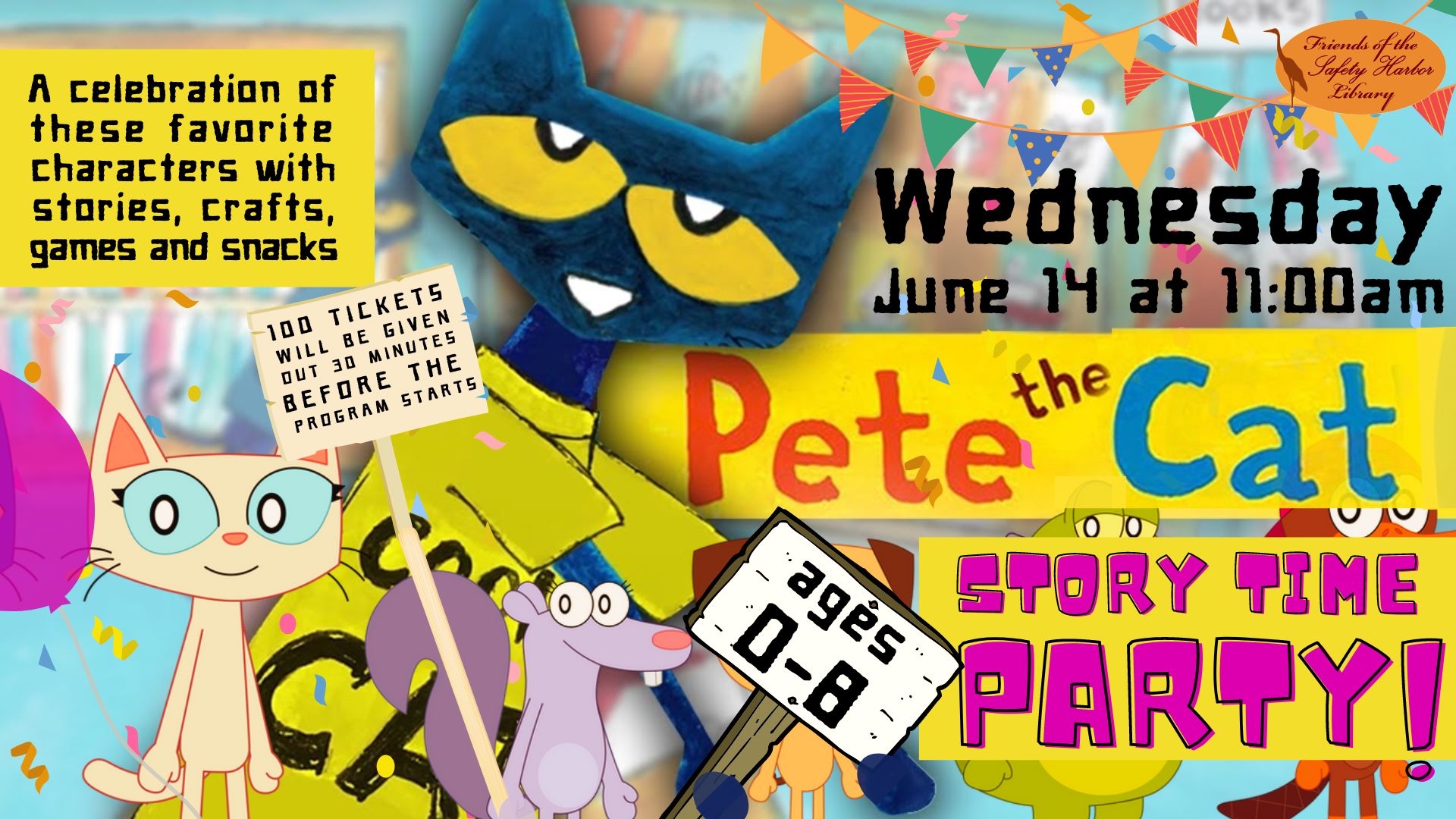 Pete the cat story time party 