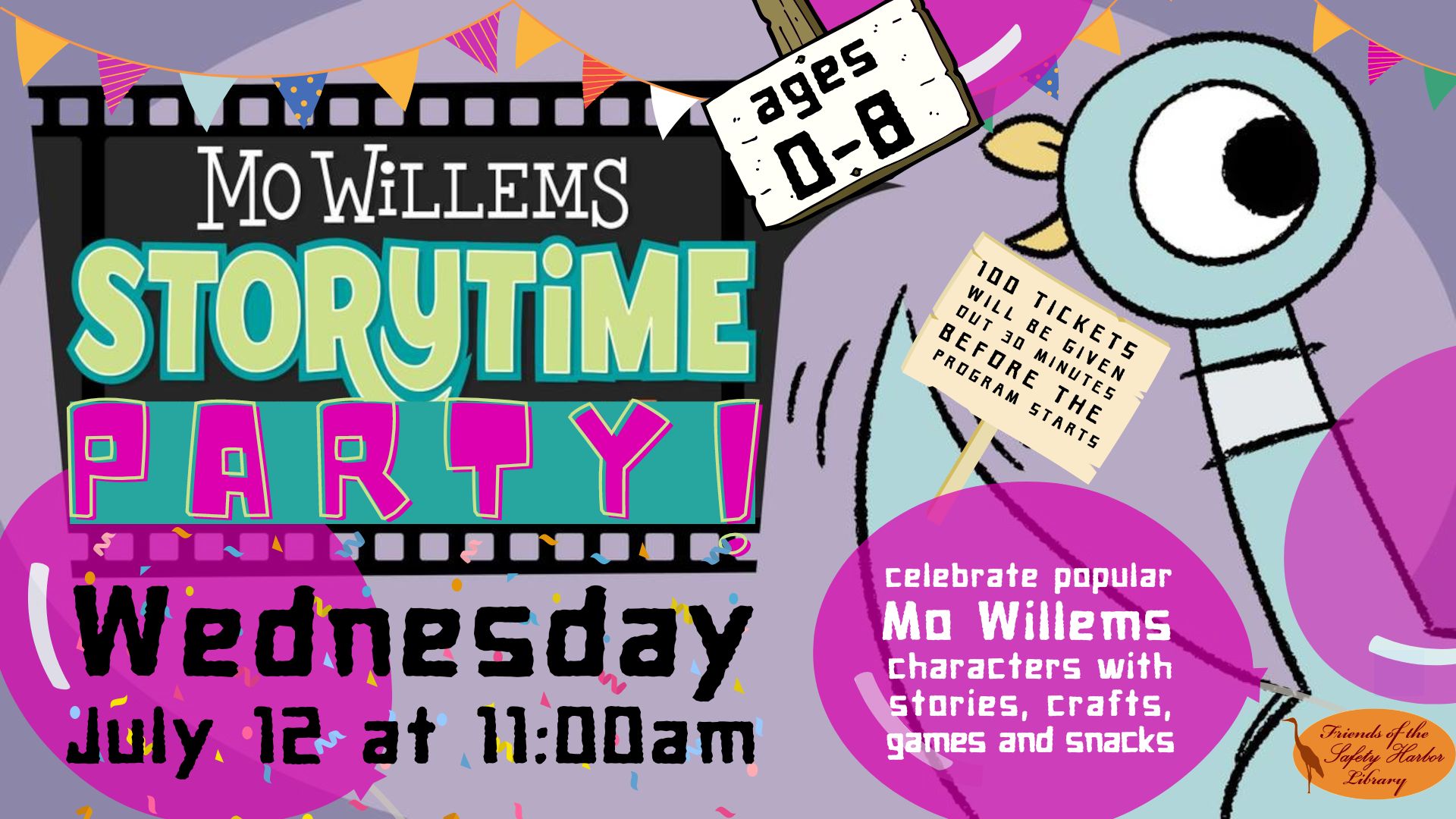 mo willems story time party 