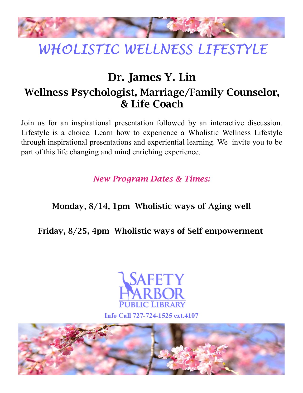 Wholistic Wellness Lifestyle Flyer