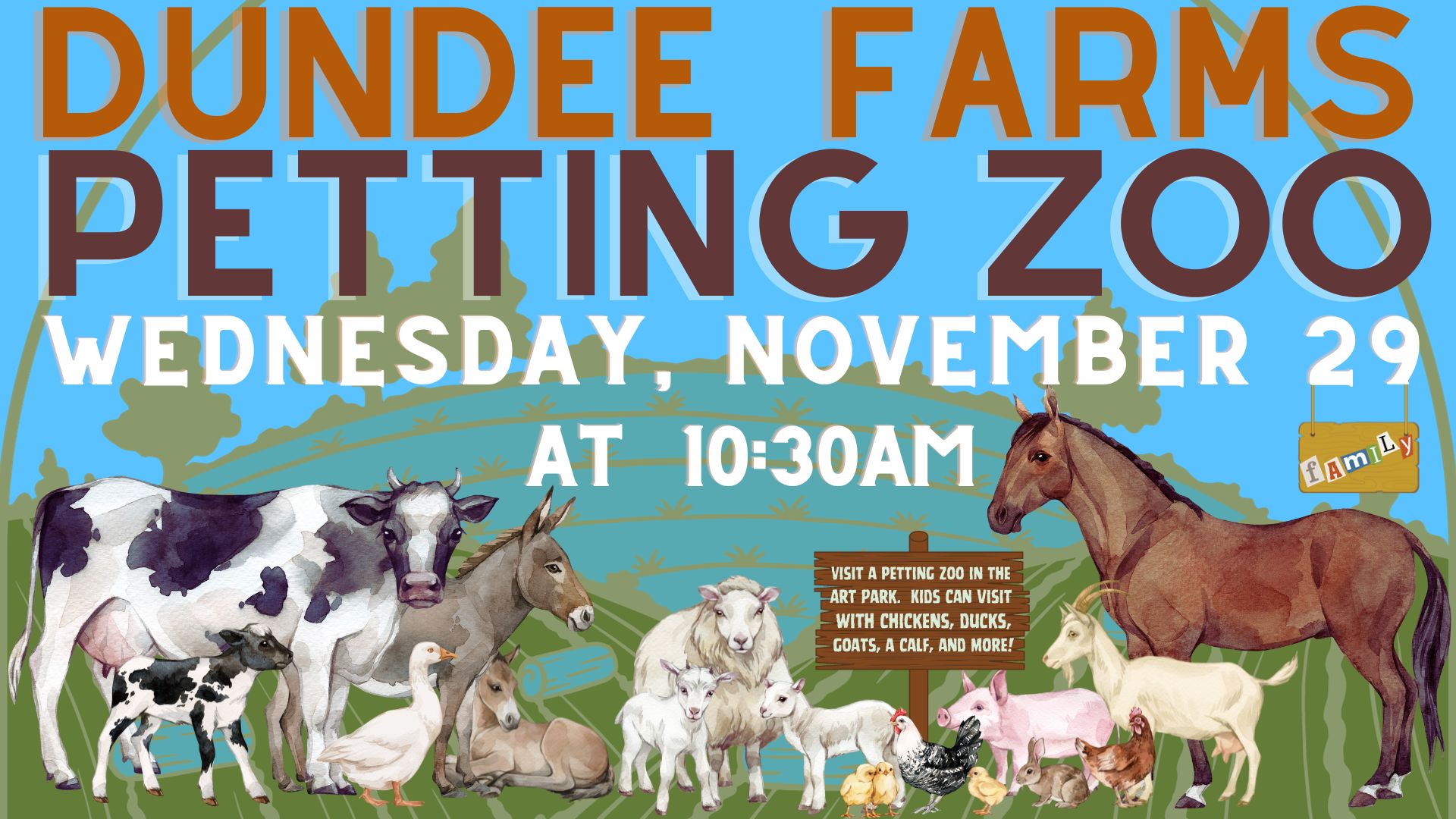 petting zoo in the art park 