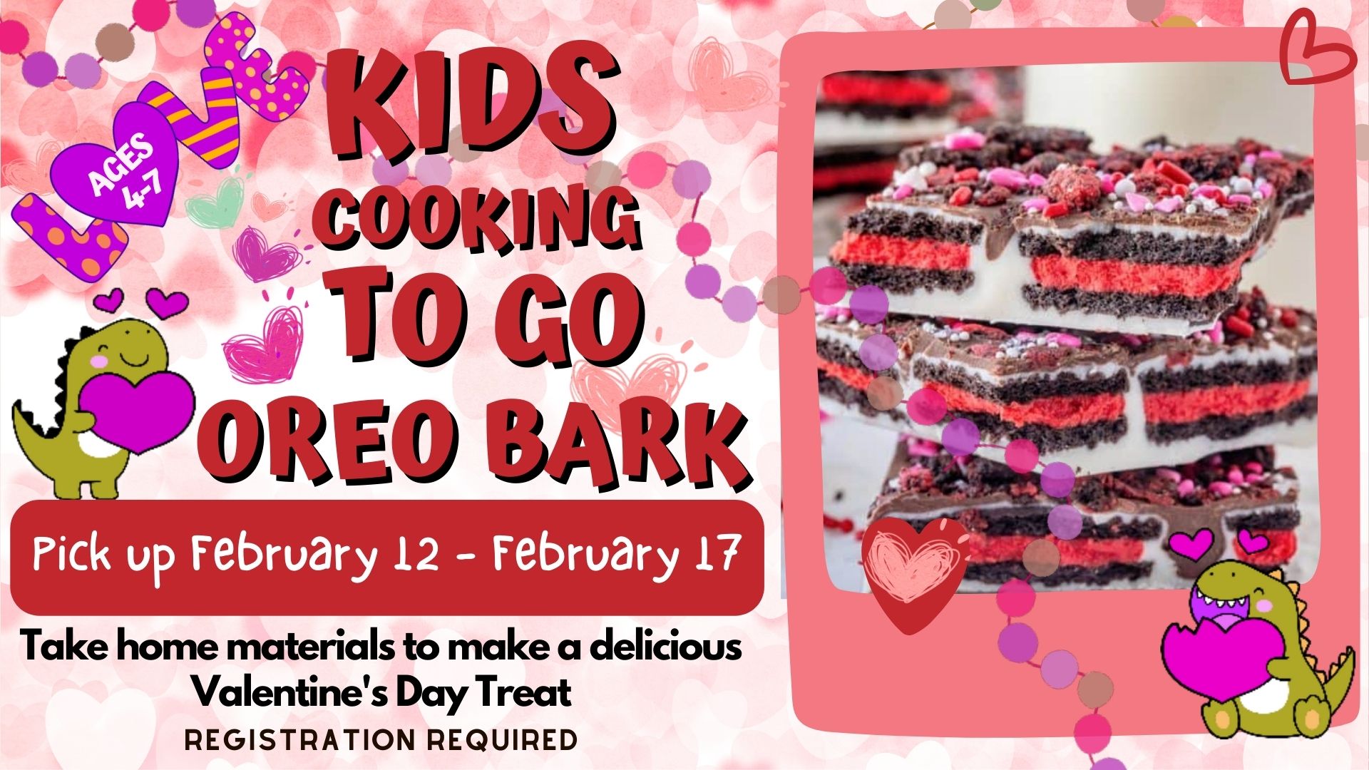 Kids Cooking to go - Valentine Oreo Bark 