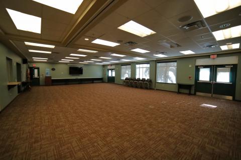 Interior shot of the combined Meeting Room A and B; open room setup