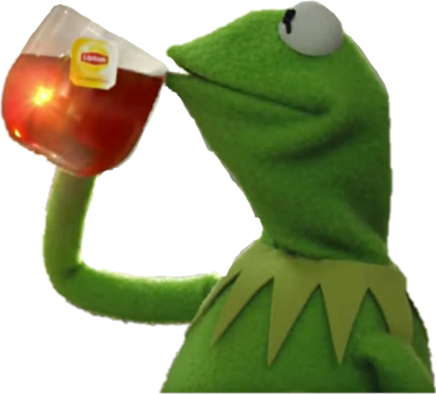 kermit the frog drinking tea