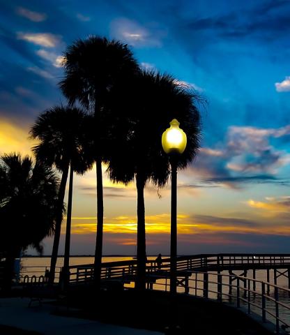 Pier sunset