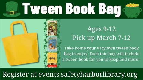 Tween Book Bag slide with three books displayed: Goldilocks Wanted Dead or Alive, Jubilee, and Schooled 