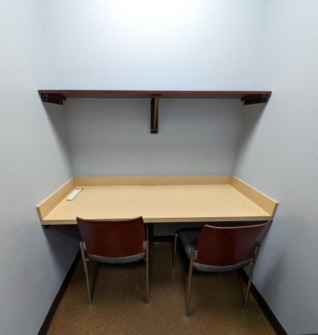 Study Room D with 2 tables and counter