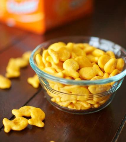 Bowl of goldfish crackers