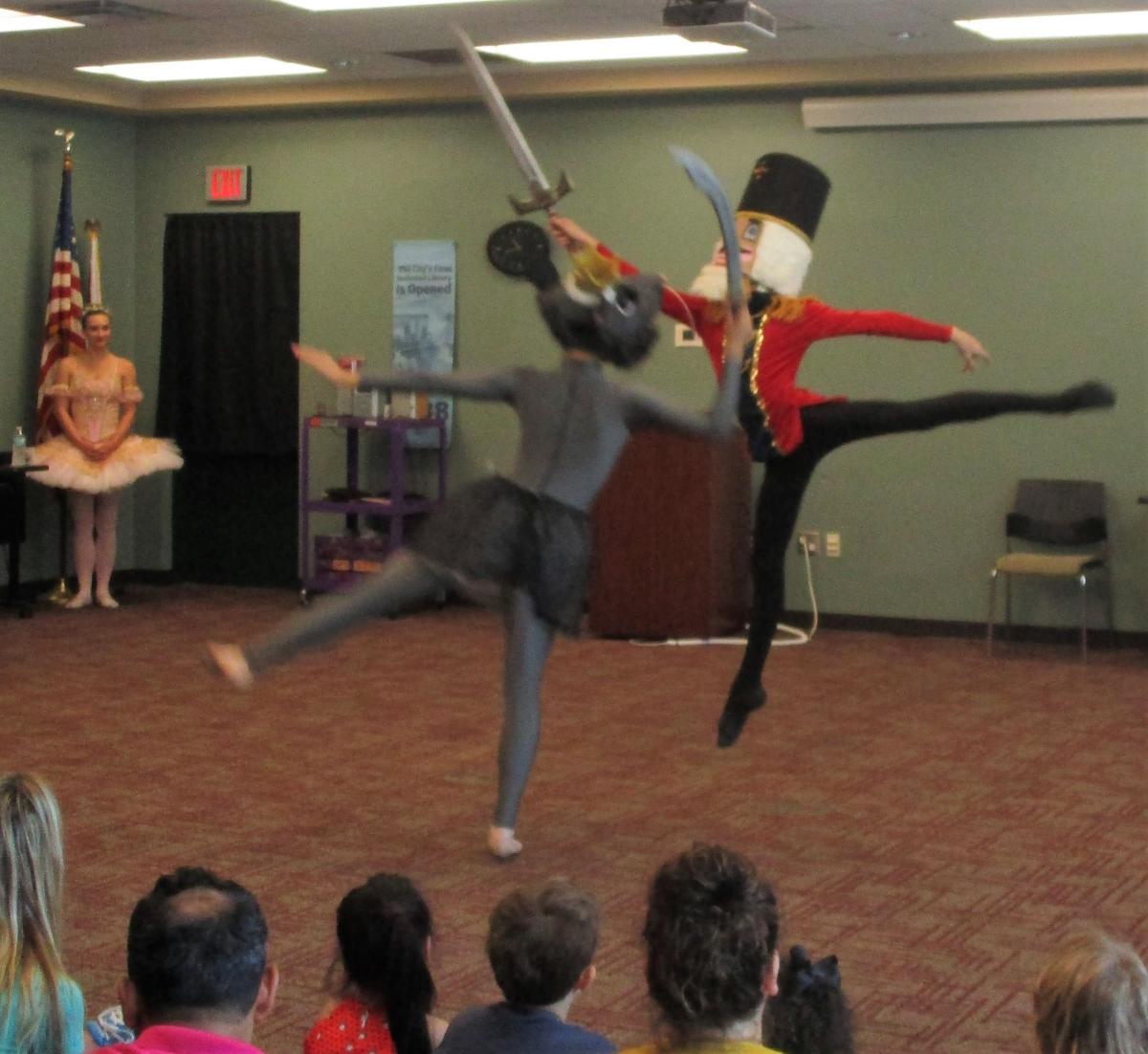 Ballerinas dancing to The Nutcracker ballet 