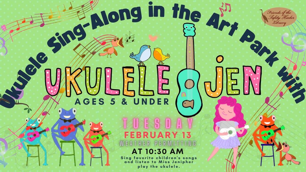 Ukulele sing along in the art park 