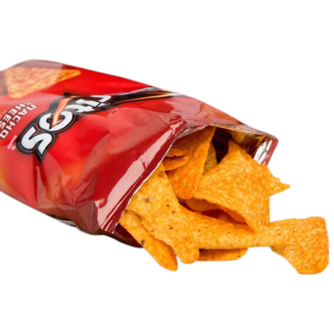 Open bag of Doritos