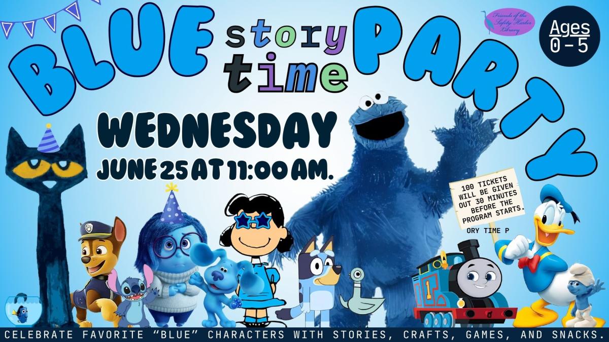 Blue themed Story Time party 
